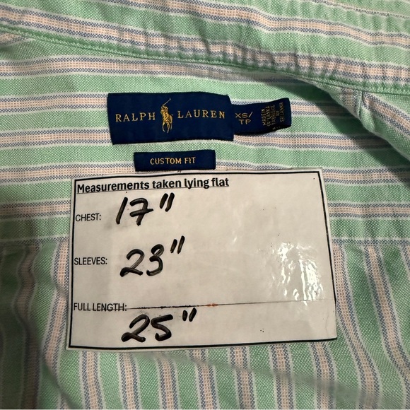 Polo Ralph Lauren Women’s Custom Fit Oxford Strip Shirt Size XS - Picture 9 of 10